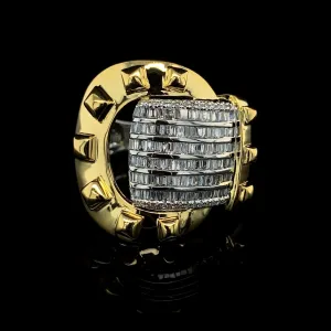 PREORDER | Golden Chunky Belt Deco Diamond Ring 14kt