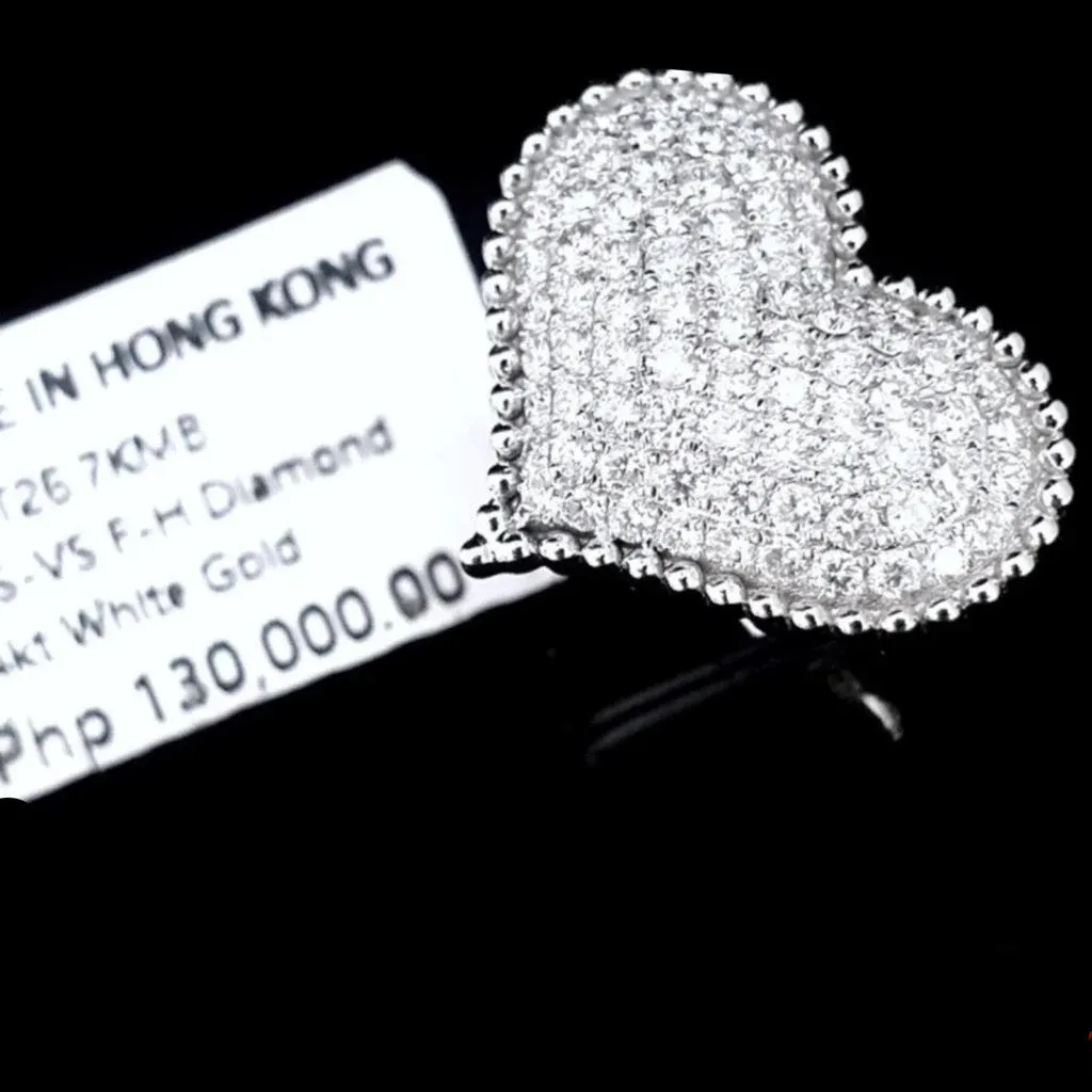 PREORDER | Large Puff Heart Diamond Ring 14kt