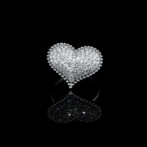 PREORDER | Large Puff Heart Diamond Ring 14kt