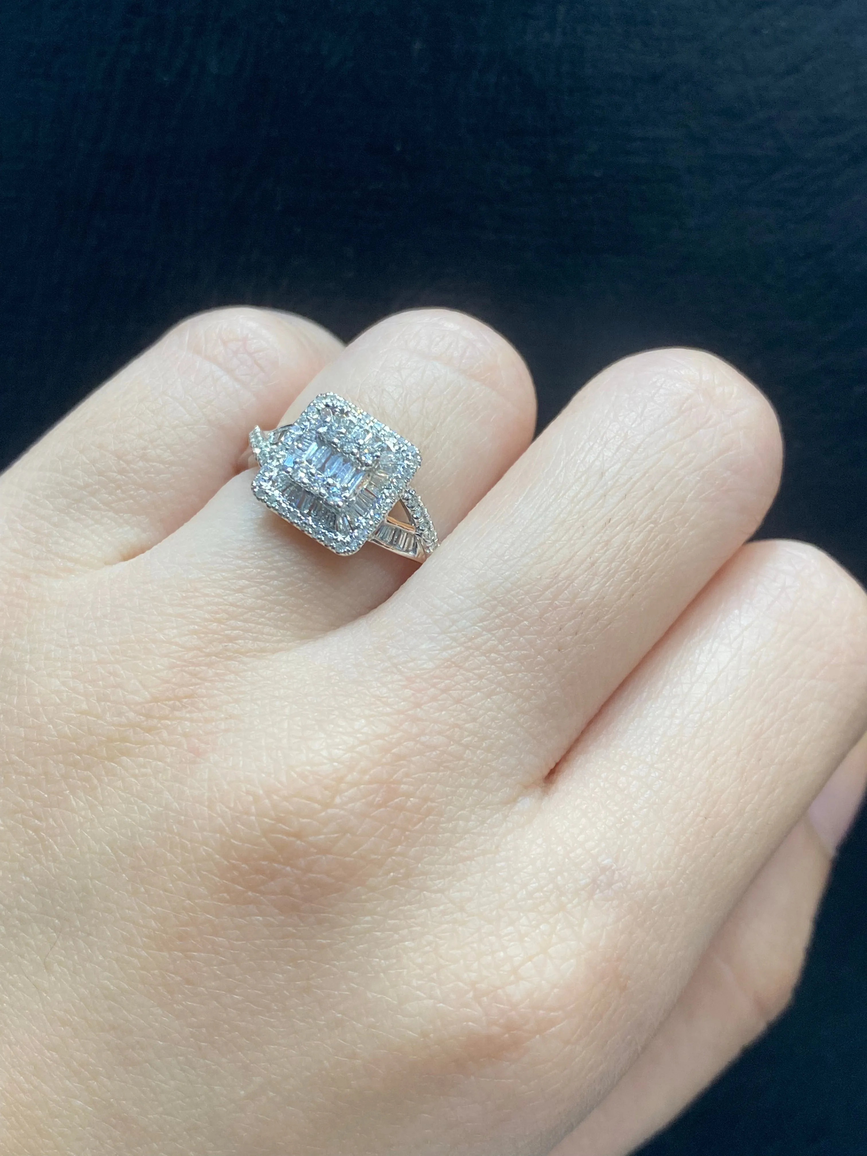 PREORDER | Square Infinity Paved Diamond Ring 14kt