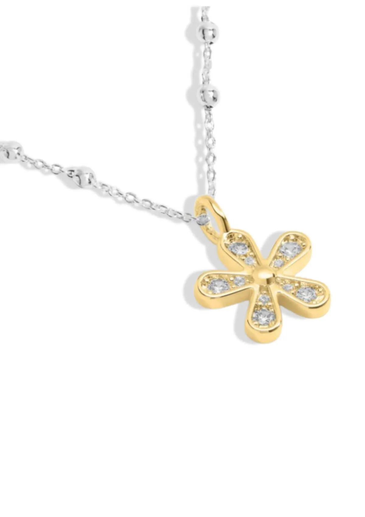 "If Moms Were Flowers, I'd Pick You" Silver and Gold Tone Plated Necklace