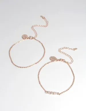 Rose Gold Mini Bead Pack Bracelet