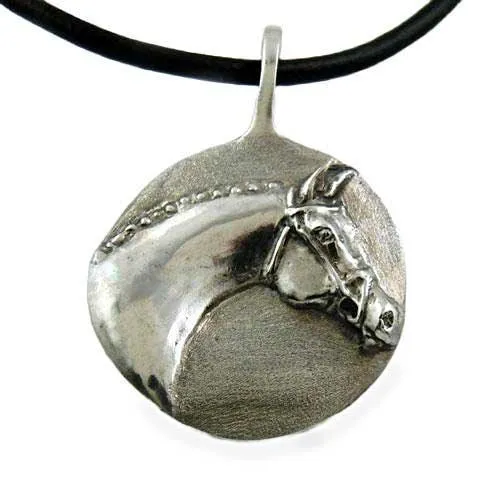 Rosenthal Portrait Horse Head Pendant Necklace in Sterling Silver