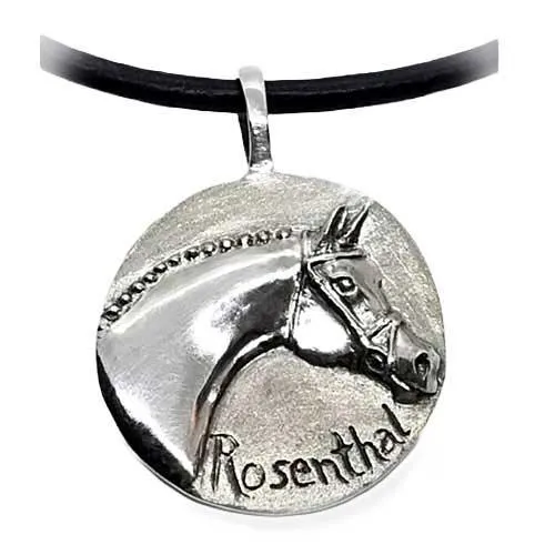 Rosenthal Portrait Horse Head Pendant Necklace in Sterling Silver