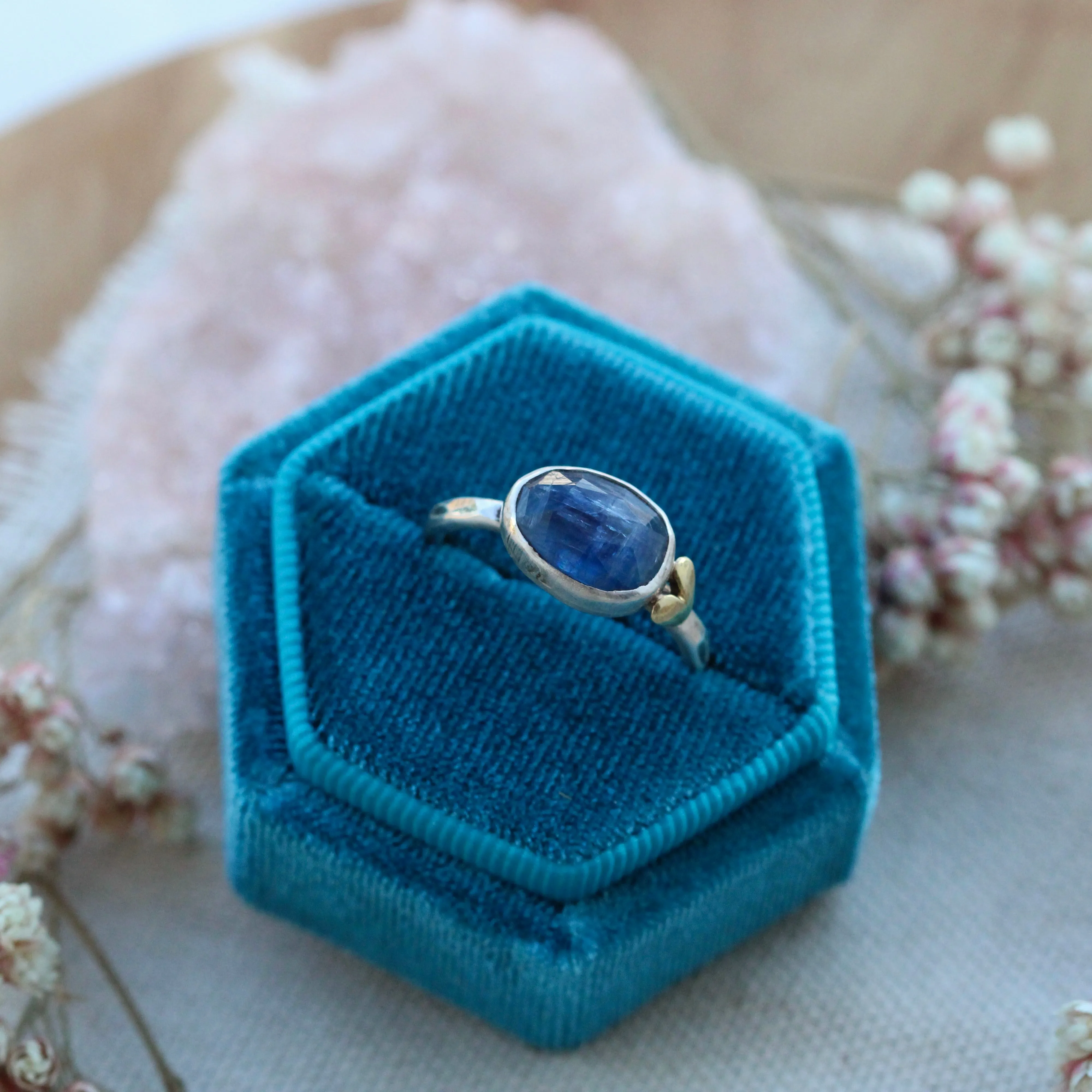 Sacred Love Sapphire gemstone sterling silver ring