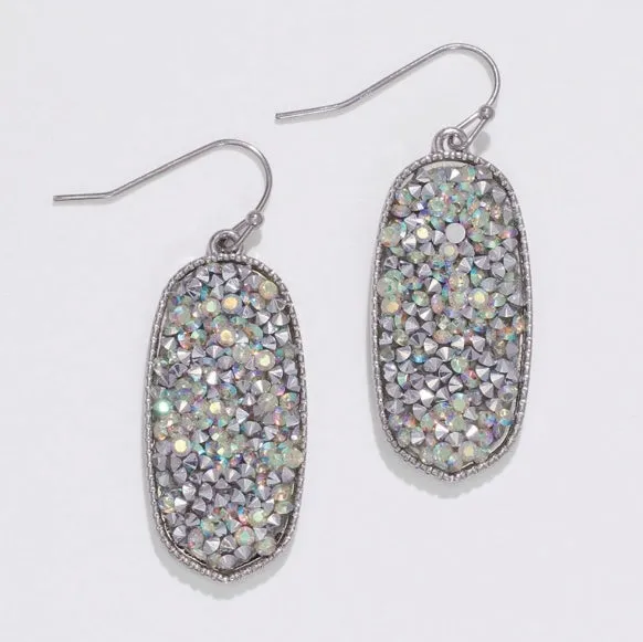 Silver Crystal Earrings