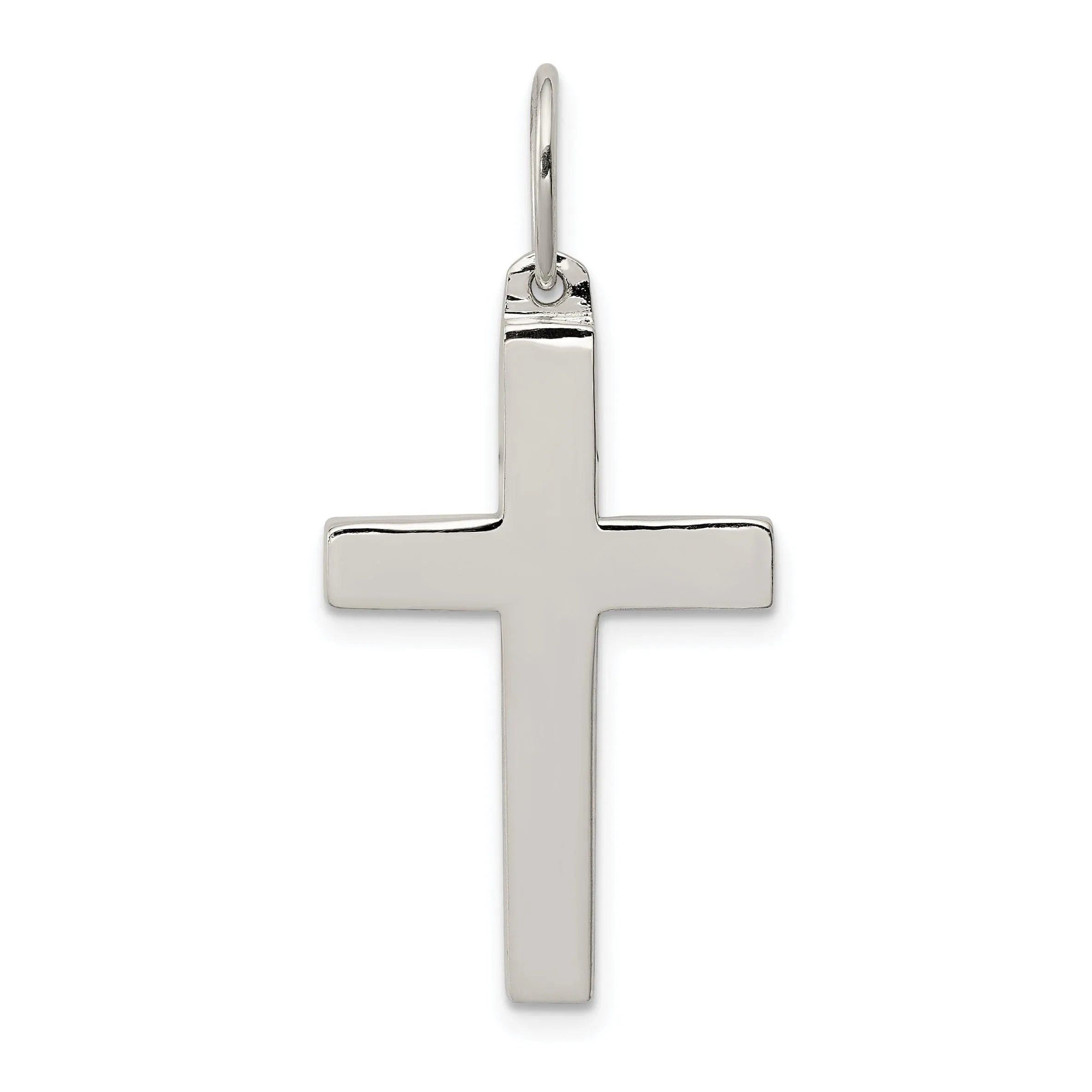 Silver Polished Finish Latin Cross Pendant