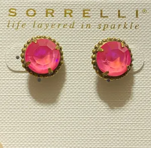 Soleil Stud Earrings - Electric Pink