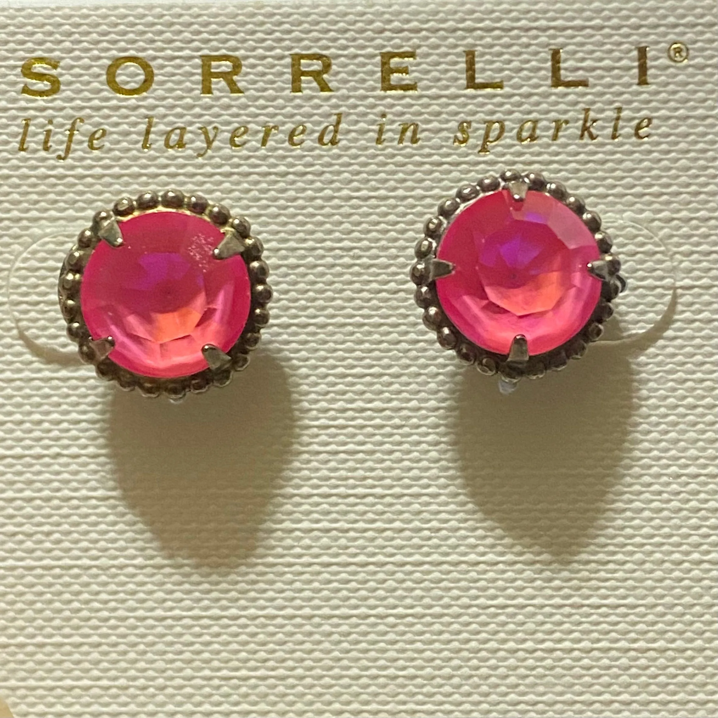 Soleil Stud Earrings - Electric Pink