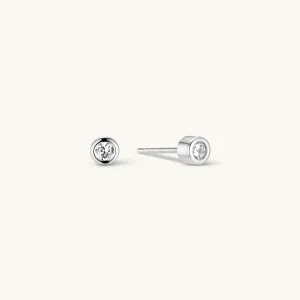 Sphere Pave Studs In Silver