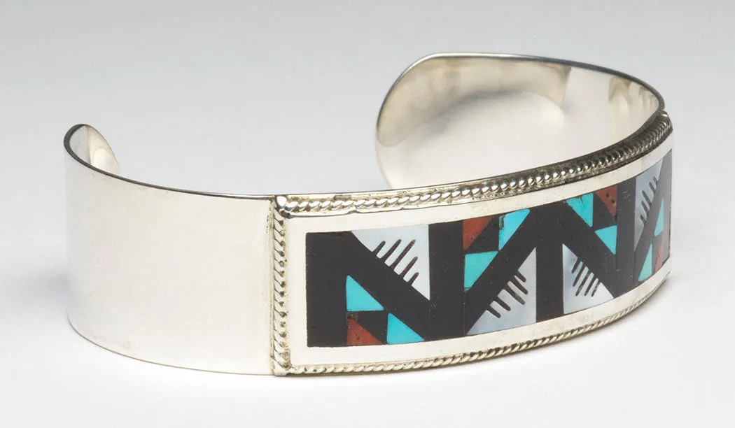 Splendid Stone To Stone Inlaid Cuff Bracelet