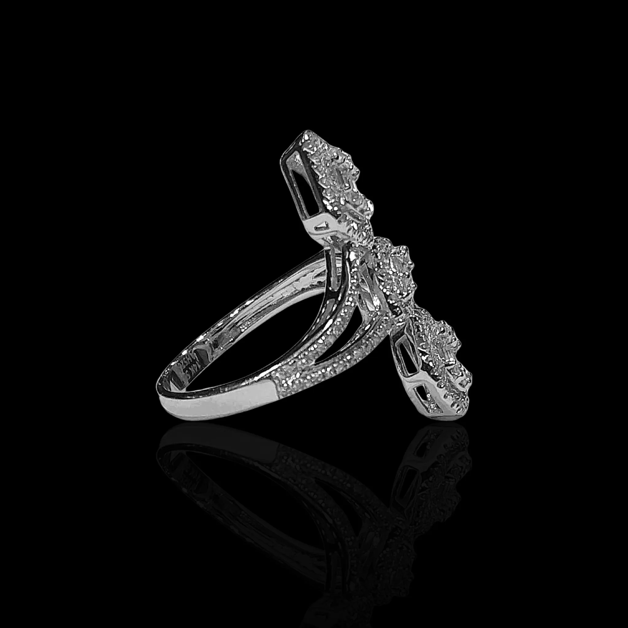 Square Marquise Round Diamond Ring 14kt