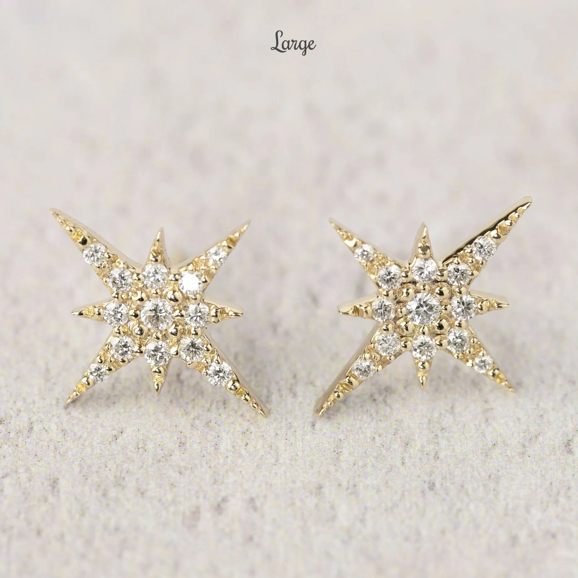 Starburst Diamond Studs (large)