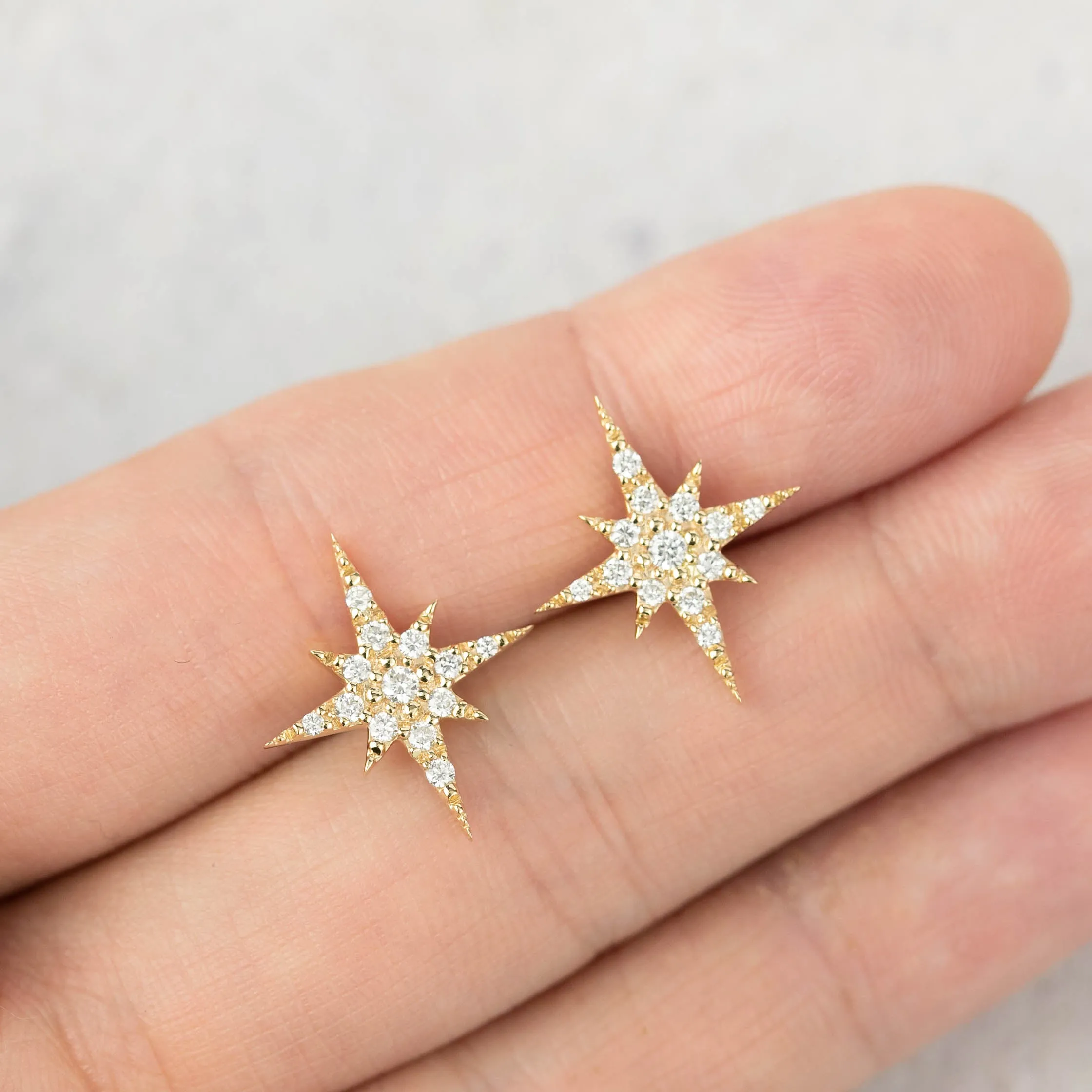 Starburst Diamond Studs (large)