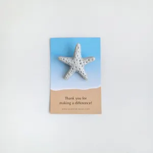 Starfish Silver Brooch