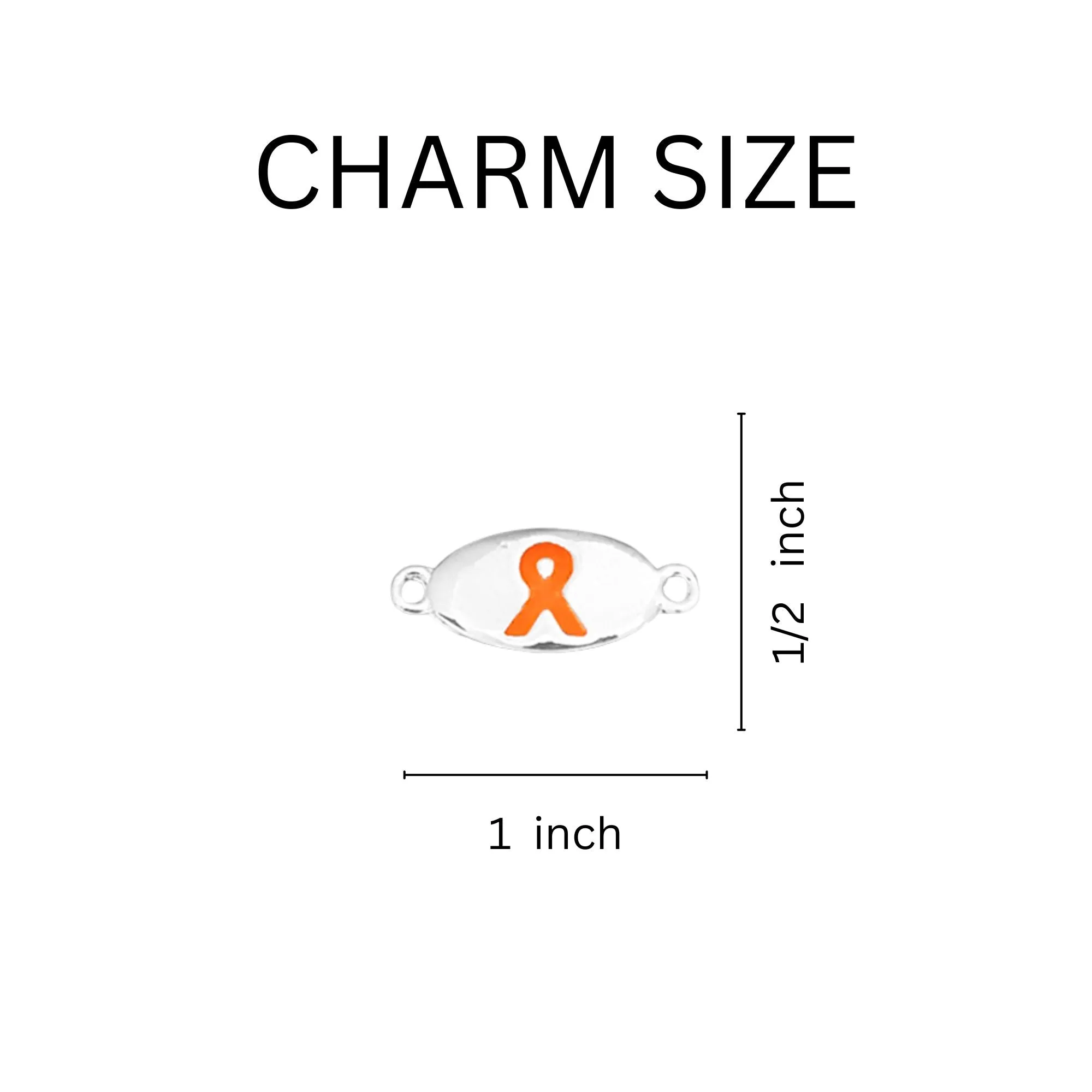 Stretchable Orange Ribbon Bracelets