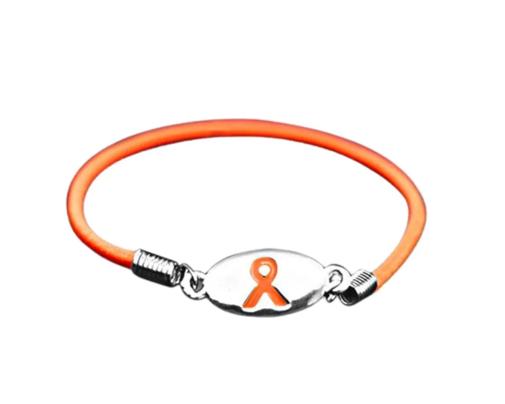 Stretchable Orange Ribbon Bracelets