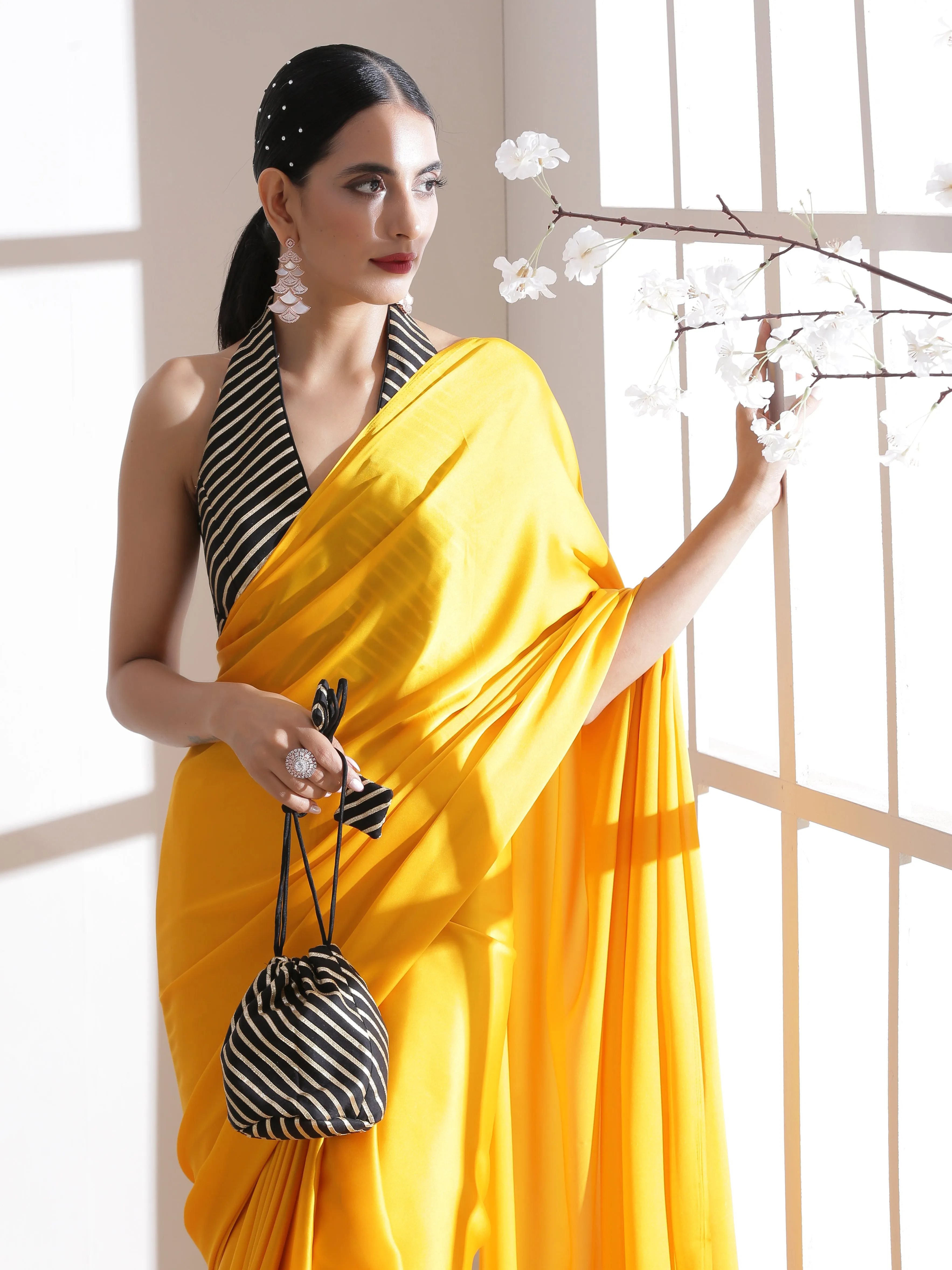 Sunny Side Up Satin Saree