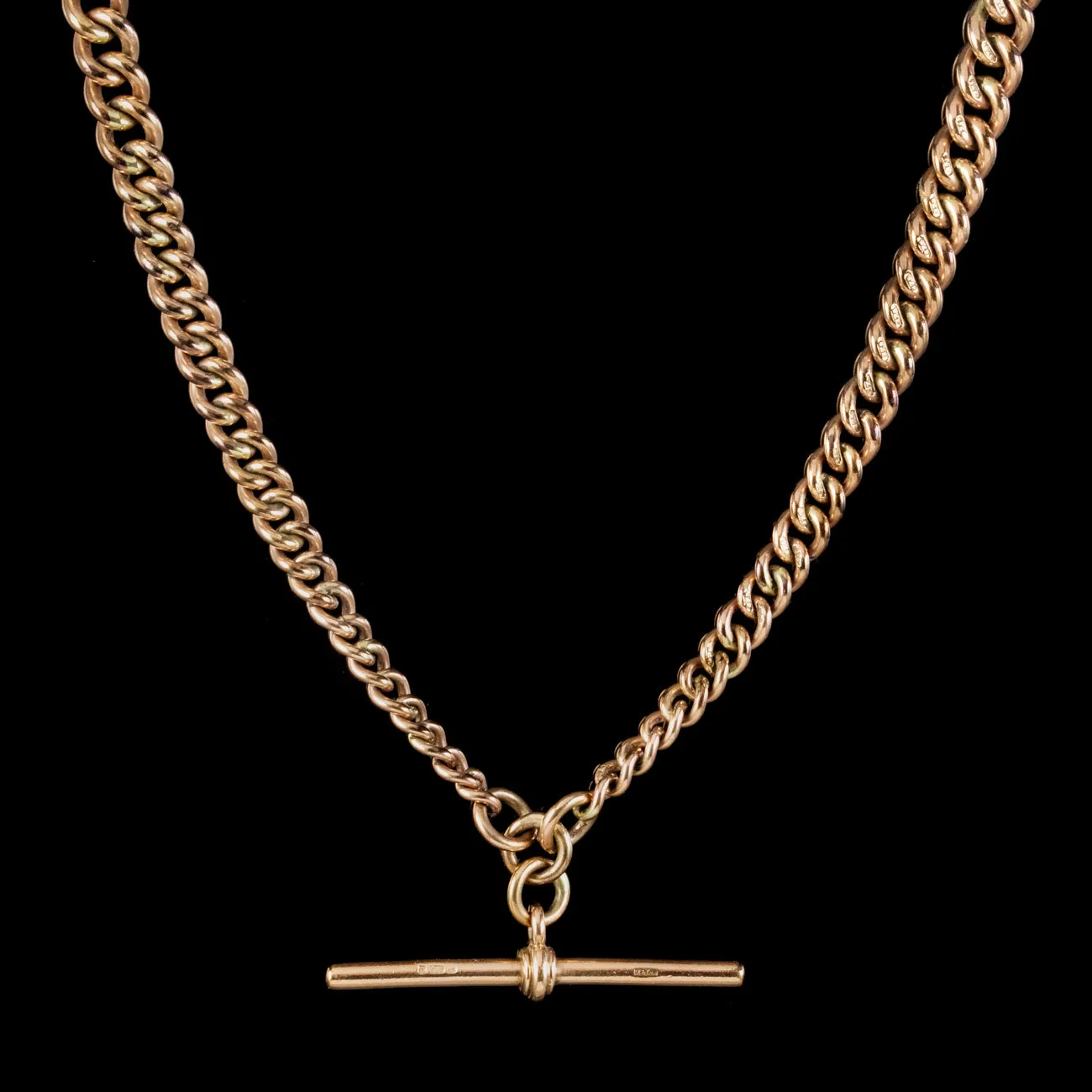 Vintage Albert Chain Necklace 9ct Gold