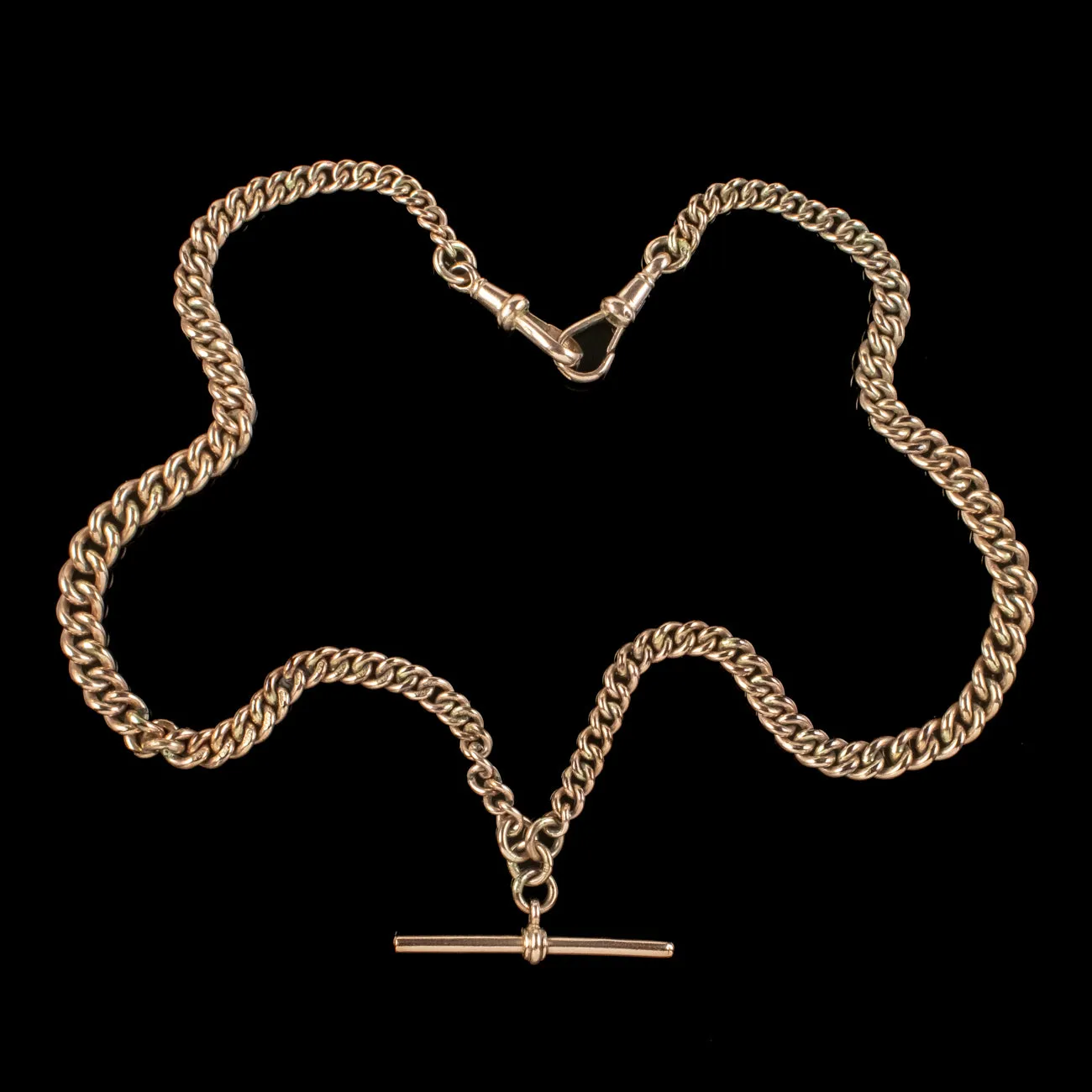 Vintage Albert Chain Necklace 9ct Gold