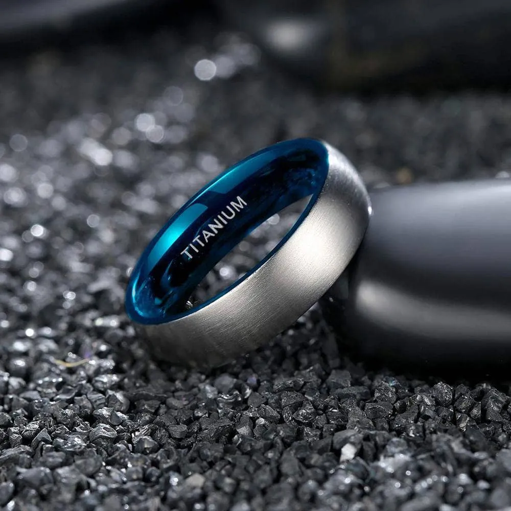 Vintage Matte Titanium Men's Wedding Band