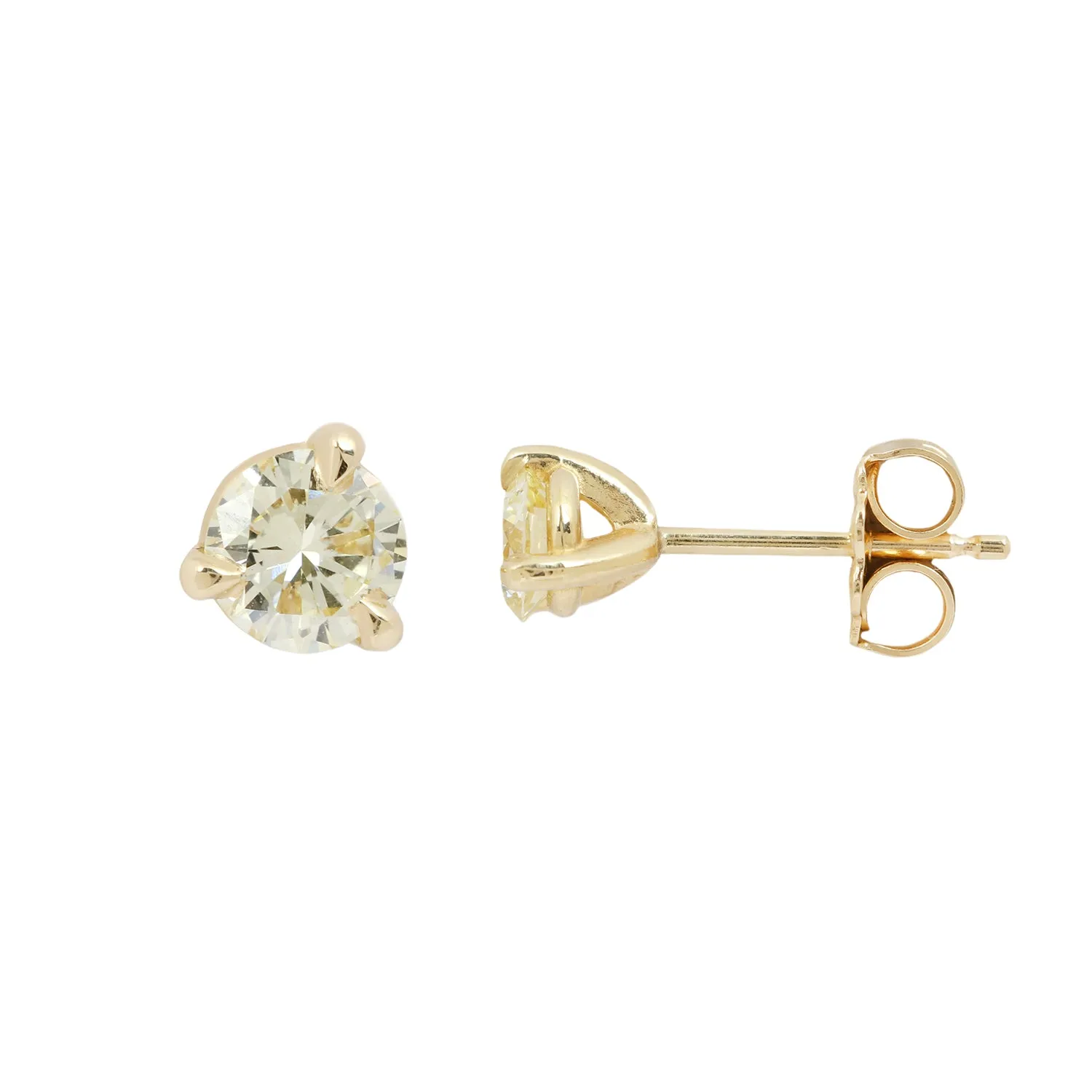 Yellow Diamond Martini Studs